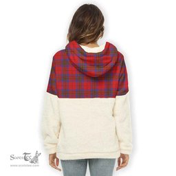 Scottish Leslie Clan Tartan Flannel Hoodie Women - Crest Classic Scottish Plaid Tartan Plaid
