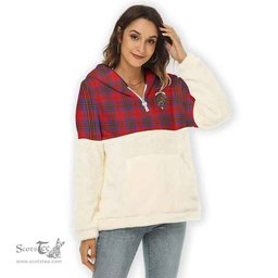 Scottish Leslie Clan Tartan Flannel Hoodie Women - Crest Classic Scottish Plaid Tartan Plaid