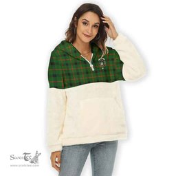 Scottish Kincaid Clan Tartan Flannel Hoodie Women - Crest Classic Scottish Plaid Tartan Plaid
