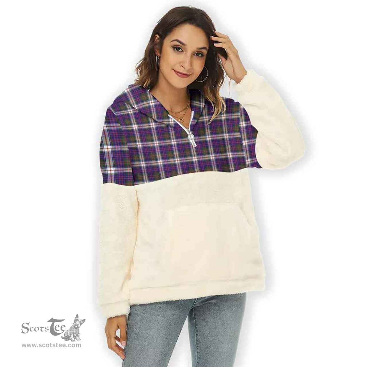 Scottish MacDonald Dress Modern Clan Tartan Flannel Hoodie Women - Classic Scottish Plaid Tartan Plaid