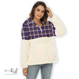 Scottish MacDonald Dress Modern Clan Tartan Flannel Hoodie Women - Classic Scottish Plaid Tartan Plaid