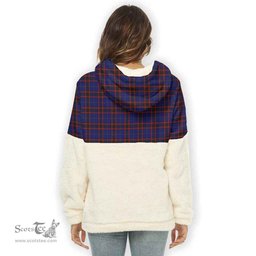 Scottish Home Modern Clan Tartan Flannel Hoodie Women - Classic Scottish Plaid Tartan Plaid