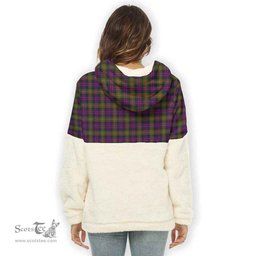 Scottish MacDonnell of Glengarry Modern Clan Tartan Flannel Hoodie Women - Classic Scottish Plaid Tartan Plaid