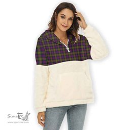 Scottish MacDonnell of Glengarry Modern Clan Tartan Flannel Hoodie Women - Classic Scottish Plaid Tartan Plaid