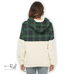 Scottish MacAulay Hunting Ancient Clan Tartan Flannel Hoodie Women - Classic Scottish Plaid Tartan Plaid