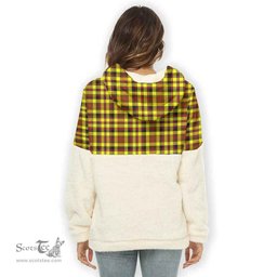 Scottish Jardine Clan Tartan Flannel Hoodie Women - Crest Classic Scottish Plaid Tartan Plaid