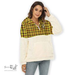 Scottish Jardine Clan Tartan Flannel Hoodie Women - Crest Classic Scottish Plaid Tartan Plaid