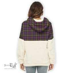 Scottish MacDonald Modern Clan Tartan Flannel Hoodie Women - Classic Scottish Plaid Tartan Plaid
