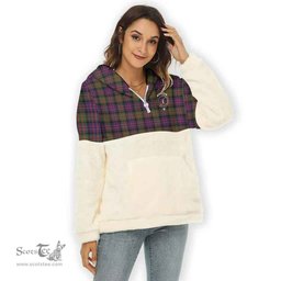 Scottish MacBrayne Clan Tartan Flannel Hoodie Women - Crest Classic Scottish Plaid Tartan Plaid