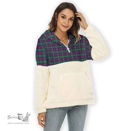Scottish MacArthur - Milton Clan Tartan Flannel Hoodie Women - Classic Scottish Plaid Tartan Plaid