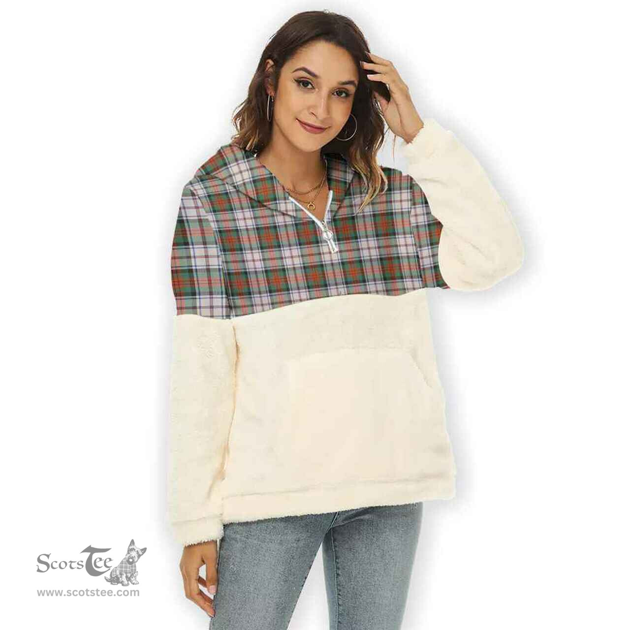 Scottish MacDuff Dress Ancient Clan Tartan Flannel Hoodie Women - Classic Scottish Plaid Tartan Plaid