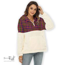 Scottish MacIntyre Clan Tartan Flannel Hoodie Women - Crest Classic Scottish Plaid Tartan Plaid