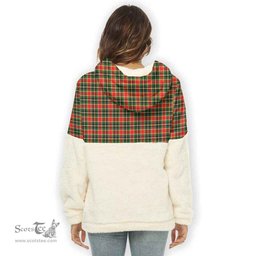 Scottish MacLachlan Hunting Modern Clan Tartan Flannel Hoodie Women - Classic Scottish Plaid Tartan Plaid
