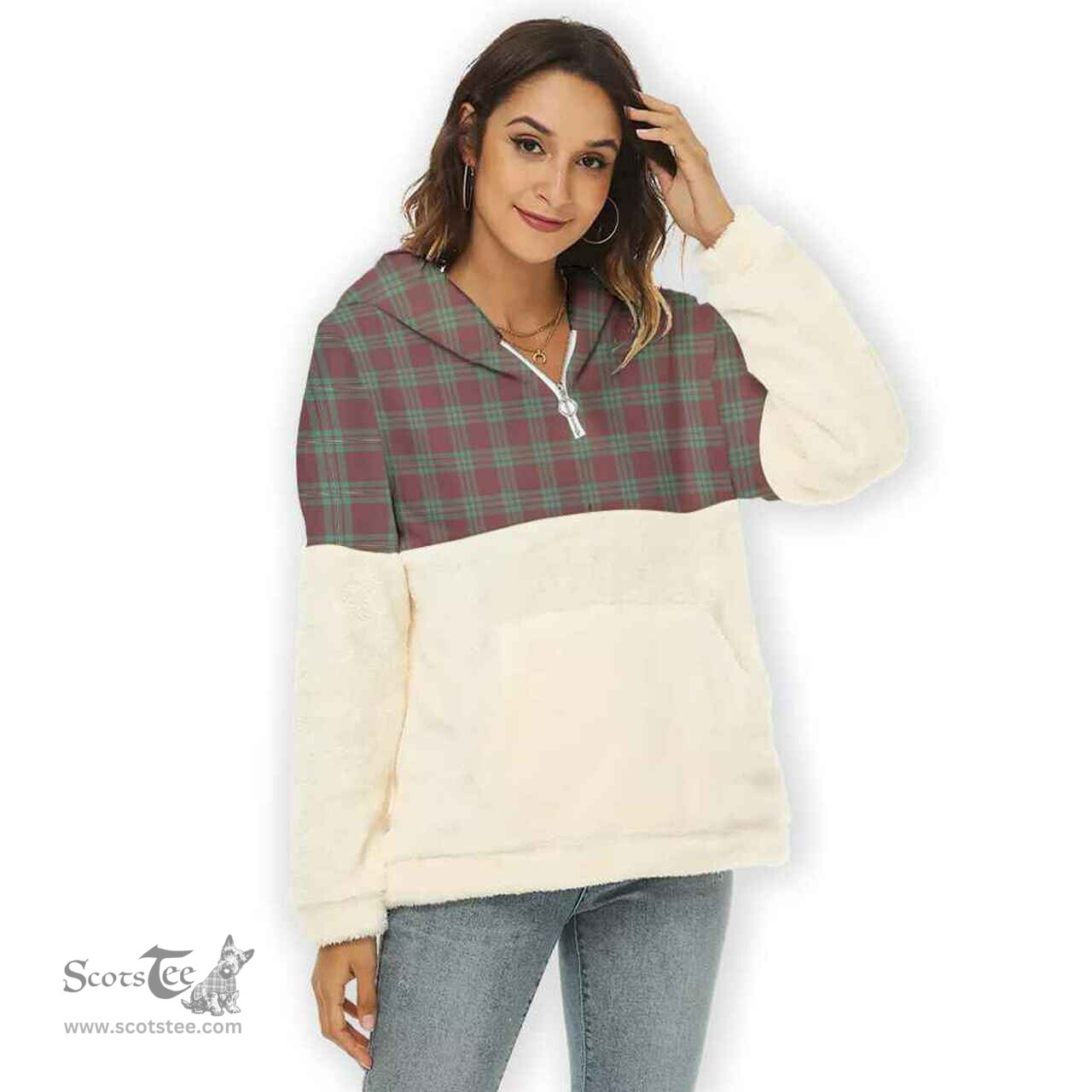 Scottish MacGregor Hunting Ancient Clan Tartan Flannel Hoodie Women - Classic Scottish Plaid Tartan Plaid
