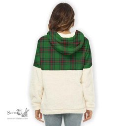Scottish Kinloch Clan Tartan Flannel Hoodie Women - Crest Classic Scottish Plaid Tartan Plaid