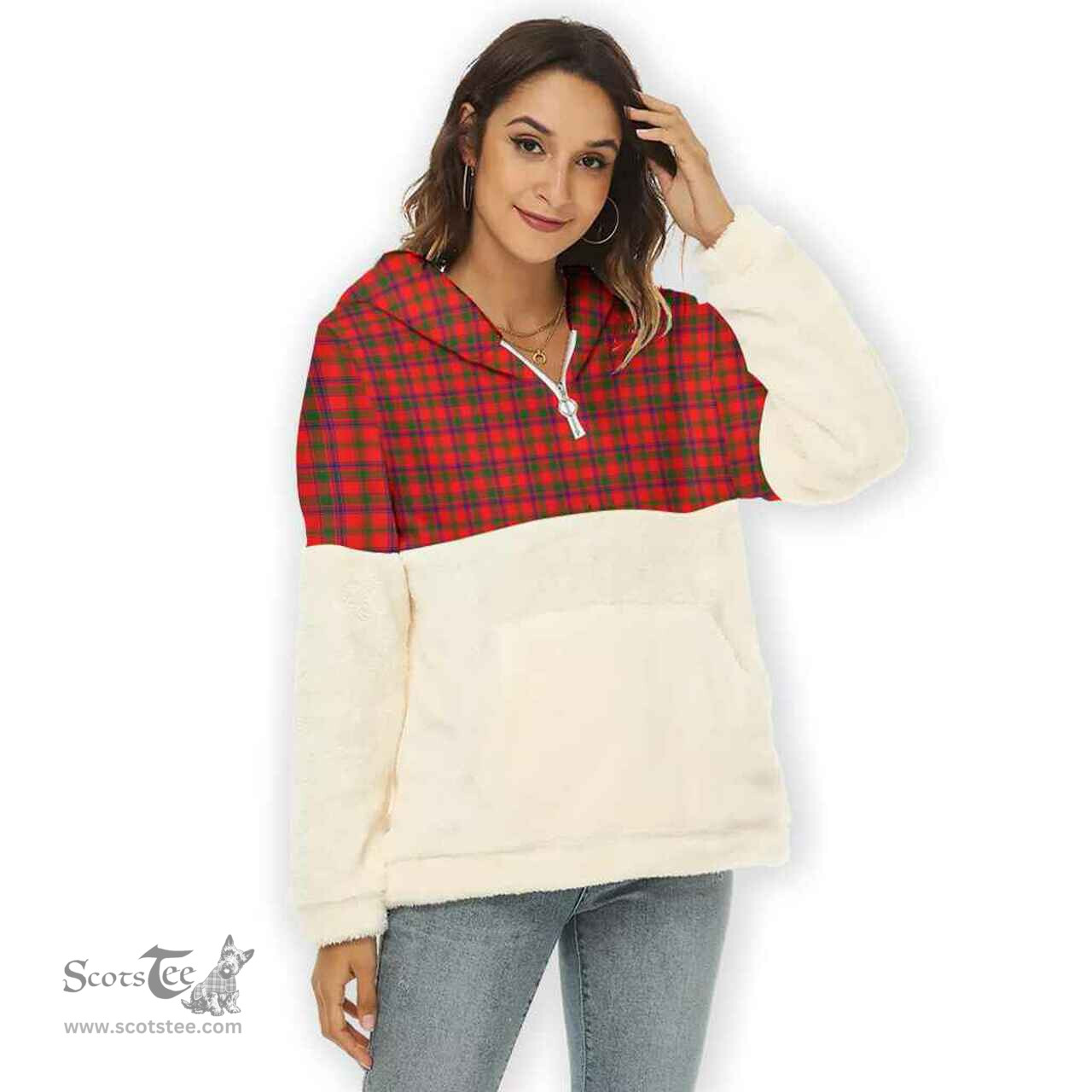 Scottish MacColl Modern Clan Tartan Flannel Hoodie Women - Classic Scottish Plaid Tartan Plaid