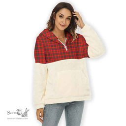 Scottish MacColl Modern Clan Tartan Flannel Hoodie Women - Classic Scottish Plaid Tartan Plaid