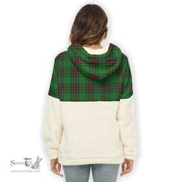 Scottish Lundin Clan Tartan Flannel Hoodie Women - Crest Classic Scottish Plaid Tartan Plaid