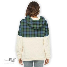 Scottish MacKay Ancient Clan Tartan Flannel Hoodie Women - Classic Scottish Plaid Tartan Plaid