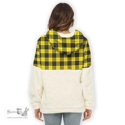 Scottish MacLeod Clan Tartan Flannel Hoodie Women - Crest Classic Scottish Plaid Tartan Plaid