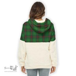 Scottish Logie Clan Tartan Flannel Hoodie Women - Crest Classic Scottish Plaid Tartan Plaid