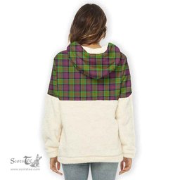 Scottish MacDonald of Clanranald Clan Tartan Flannel Hoodie Women - Classic Scottish Plaid Tartan Plaid