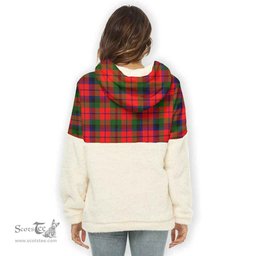 Scottish MacNaughten Clan Tartan Flannel Hoodie Women - Crest Classic Scottish Plaid Tartan Plaid