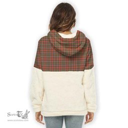 Scottish MacKintosh Hunting Weathered Clan Tartan Flannel Hoodie Women - Classic Scottish Plaid Tartan Plaid
