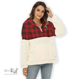 Scottish Hogg (or Hog) Clan Tartan Flannel Hoodie Women - Crest Classic Scottish Plaid Tartan Plaid