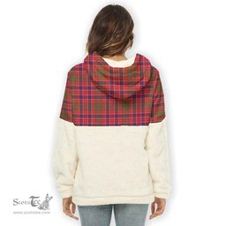 Scottish Lumsden Modern Clan Tartan Flannel Hoodie Women - Classic Scottish Plaid Tartan Plaid