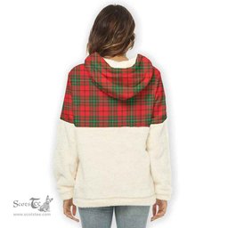 Scottish MacAulay Modern Clan Tartan Flannel Hoodie Women - Classic Scottish Plaid Tartan Plaid