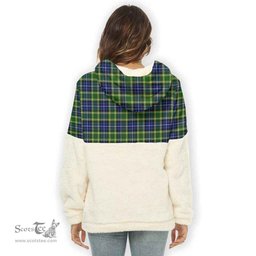 Scottish MacKellar Clan Tartan Flannel Hoodie Women - Classic Scottish Plaid Tartan Plaid
