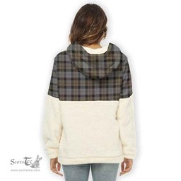 Scottish MacKay Weathered Clan Tartan Flannel Hoodie Women - Classic Scottish Plaid Tartan Plaid