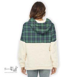 Scottish MacDonald of the Isles Hunting Ancient Clan Tartan Flannel Hoodie Women - Classic Scottish Plaid Tartan Plaid