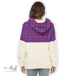 Scottish Jackson Clan Tartan Flannel Hoodie Women - Classic Scottish Plaid Tartan Plaid