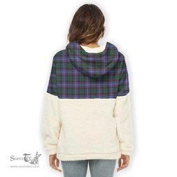Scottish Guthrie Clan Tartan Flannel Hoodie Women - Crest Classic Scottish Plaid Tartan Plaid