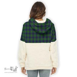 Scottish Keith Modern Clan Tartan Flannel Hoodie Women - Classic Scottish Plaid Tartan Plaid
