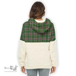 Scottish Gray Hunting Clan Tartan Flannel Hoodie Women - Classic Scottish Plaid Tartan Plaid