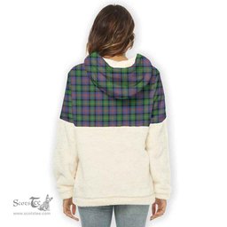 Scottish Logan Ancient Clan Tartan Flannel Hoodie Women - Classic Scottish Plaid Tartan Plaid