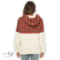 Scottish MacFie Clan Tartan Flannel Hoodie Women - Classic Scottish Plaid Tartan Plaid