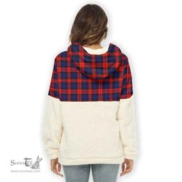 Scottish MacLachlan Clan Tartan Flannel Hoodie Women - Crest Classic Scottish Plaid Tartan Plaid
