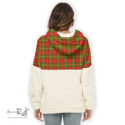Scottish Leask Clan Tartan Flannel Hoodie Women - Classic Scottish Plaid Tartan Plaid