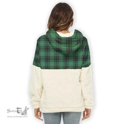 Scottish MacArthur Ancient Clan Tartan Flannel Hoodie Women - Classic Scottish Plaid Tartan Plaid