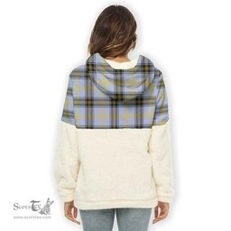 Scottish Bell Clan Tartan Flannel Hoodie Women - Crest Classic Scottish Plaid Tartan Plaid