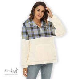 Scottish Bell Clan Tartan Flannel Hoodie Women - Crest Classic Scottish Plaid Tartan Plaid