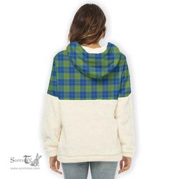 Scottish Barclay Hunting Ancient Clan Tartan Flannel Hoodie Women - Classic Scottish Plaid Tartan Plaid