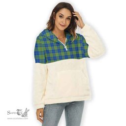 Scottish Barclay Hunting Ancient Clan Tartan Flannel Hoodie Women - Classic Scottish Plaid Tartan Plaid