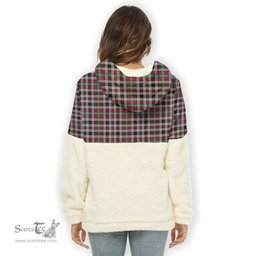 Scottish Borthwick Clan Tartan Flannel Hoodie Women - Crest Classic Scottish Plaid Tartan Plaid