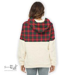 Scottish Belshes Clan Tartan Flannel Hoodie Women - Crest Classic Scottish Plaid Tartan Plaid