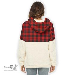 Scottish Ettrick District Clan Tartan Flannel Hoodie Women - Classic Scottish Plaid Tartan Plaid